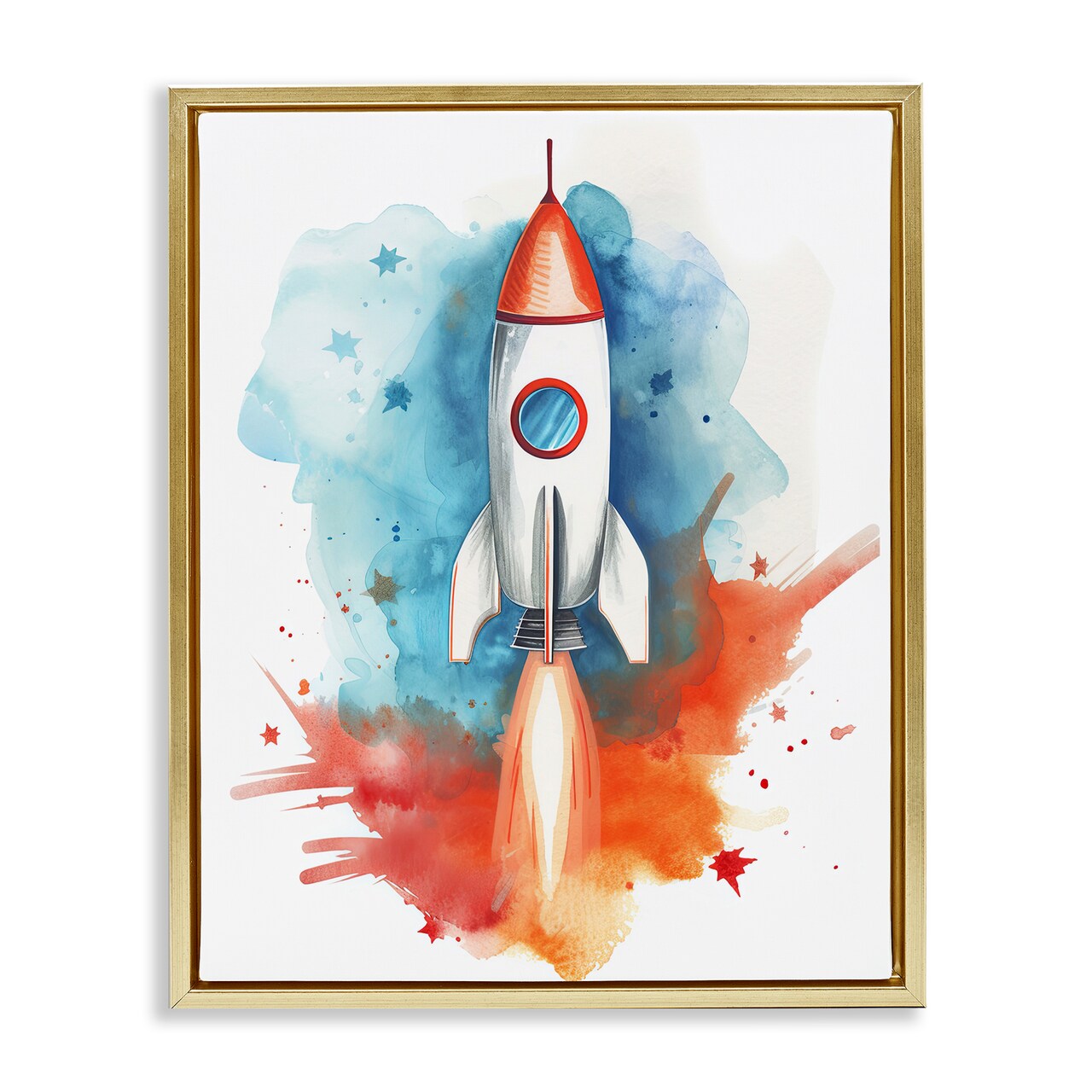 Stupell Industries Rocket Launch Adventure Floating Frame, design by Ray Powers